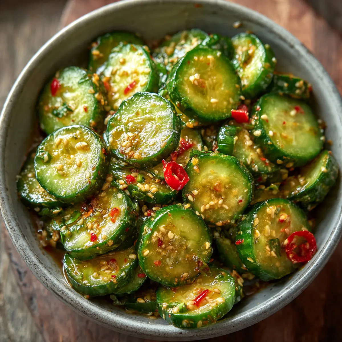 Crispy Cucumber Salad With Spicy Sesame Dressing