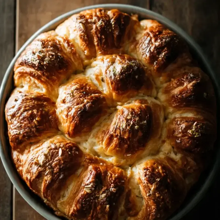 Pistachio Cream Croissant Bake
