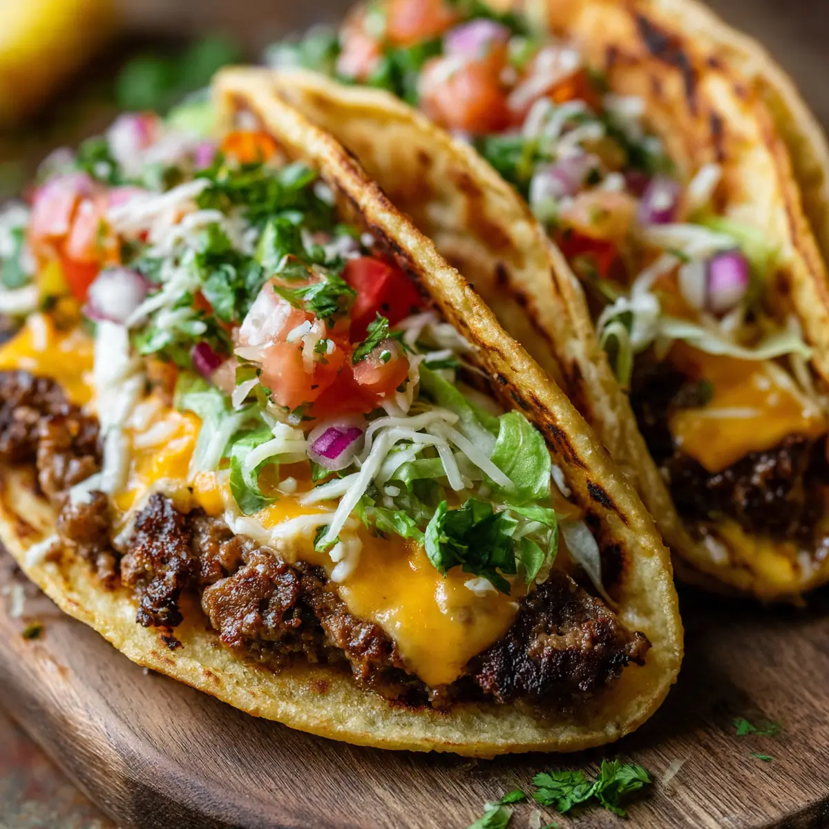 Viral Smash Burger Tacos