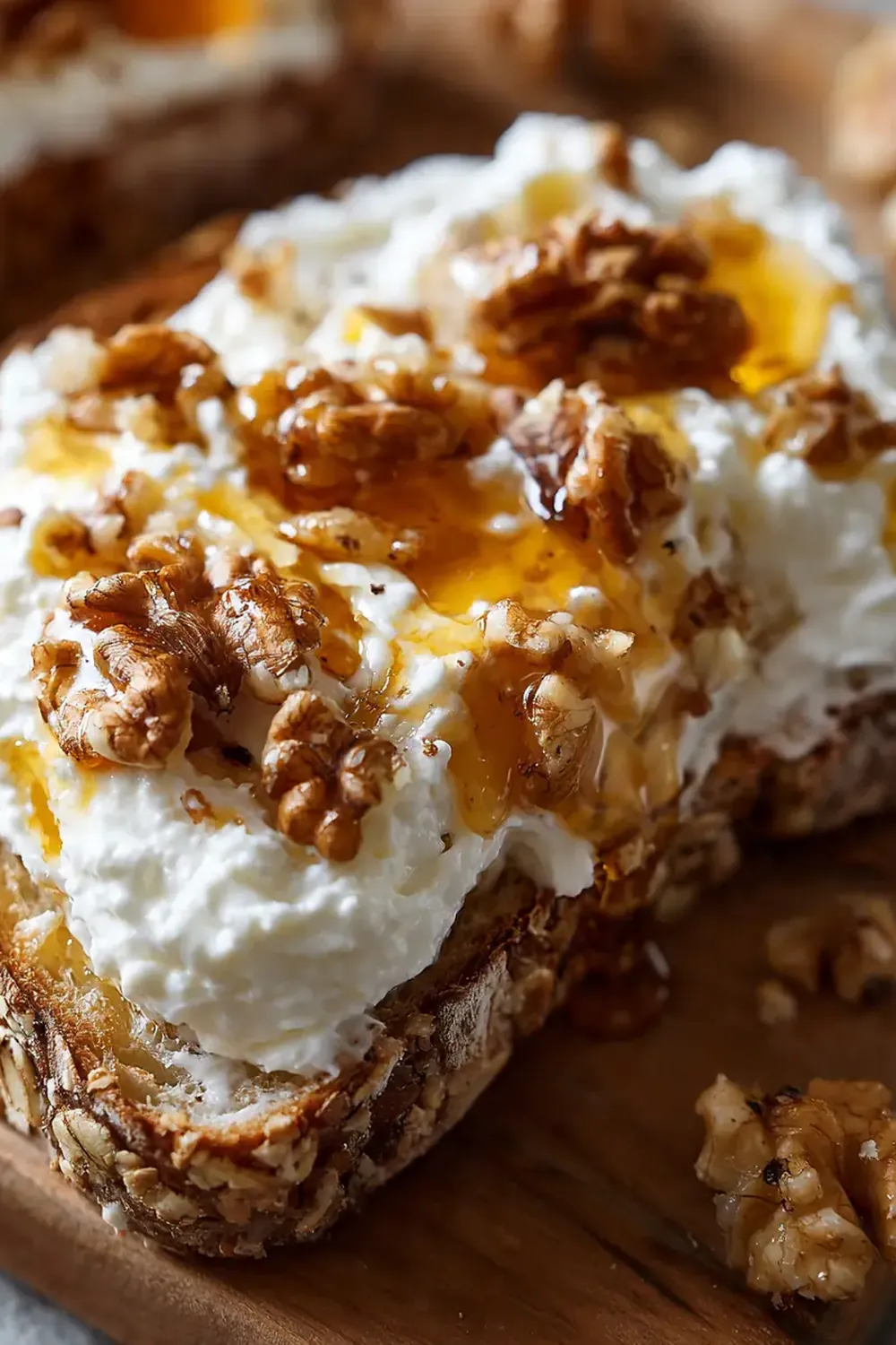Whipped Ricotta Toast with Honey & Walnuts